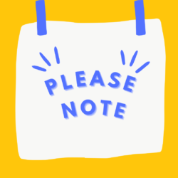 Text saying "Please note" on notepad background