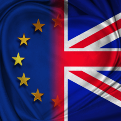 Merge of EU flag and Union Jack