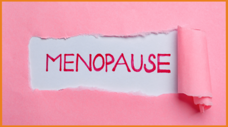 Menopause written on ripped paper